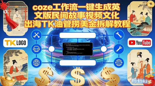 Coze扣子工作流一键生成英文版民间故事视频，文化出海TK油管捞美金拆解教程-星玥资源网