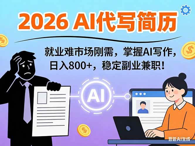 （17119期）AI代写简历，超暴利，用万能模板月入1-3万实战教程，2026年市场刚需！-星玥资源网