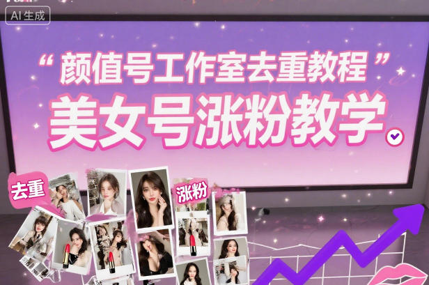 颜值号工作室去重教程，美女号涨粉教学-星玥资源网