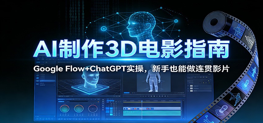 AI制作3D电影指南：Google Flow+ChatGPT实操，新手也能做连贯影片-星玥资源网