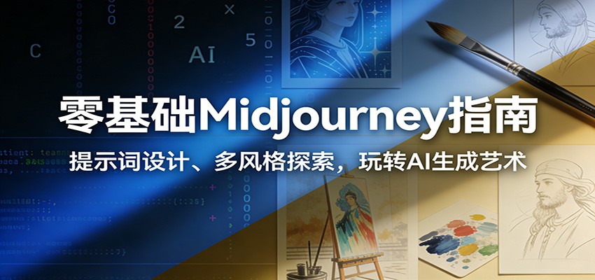 零基础Midjourney指南：提示词设计、多风格探索，玩转AI生成艺术-星玥资源网