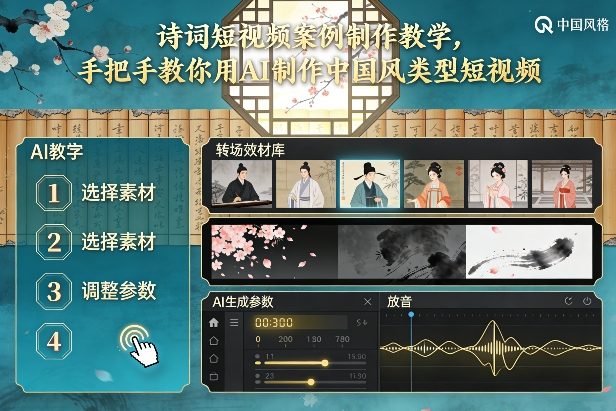 古诗词短视频案例制作教学，手把手教你用AI制作中国风类型短视频-星玥资源网