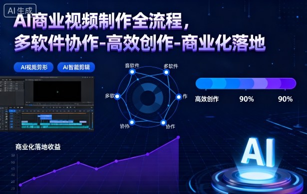 AI商业视频制作全流程2期，多软件协作-高效创作-商业化落地（更新）-星玥资源网
