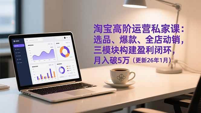 （17016期）淘宝高阶运营私家课：选品、爆款、全店动销，三模块构建盈利闭环，月入破5万（更新26年1月）-星玥资源网