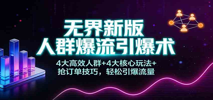 无界新版人群爆流引爆术：4大高效人群+4大核心玩法+抢订单技巧，轻松引爆流量-星玥资源网