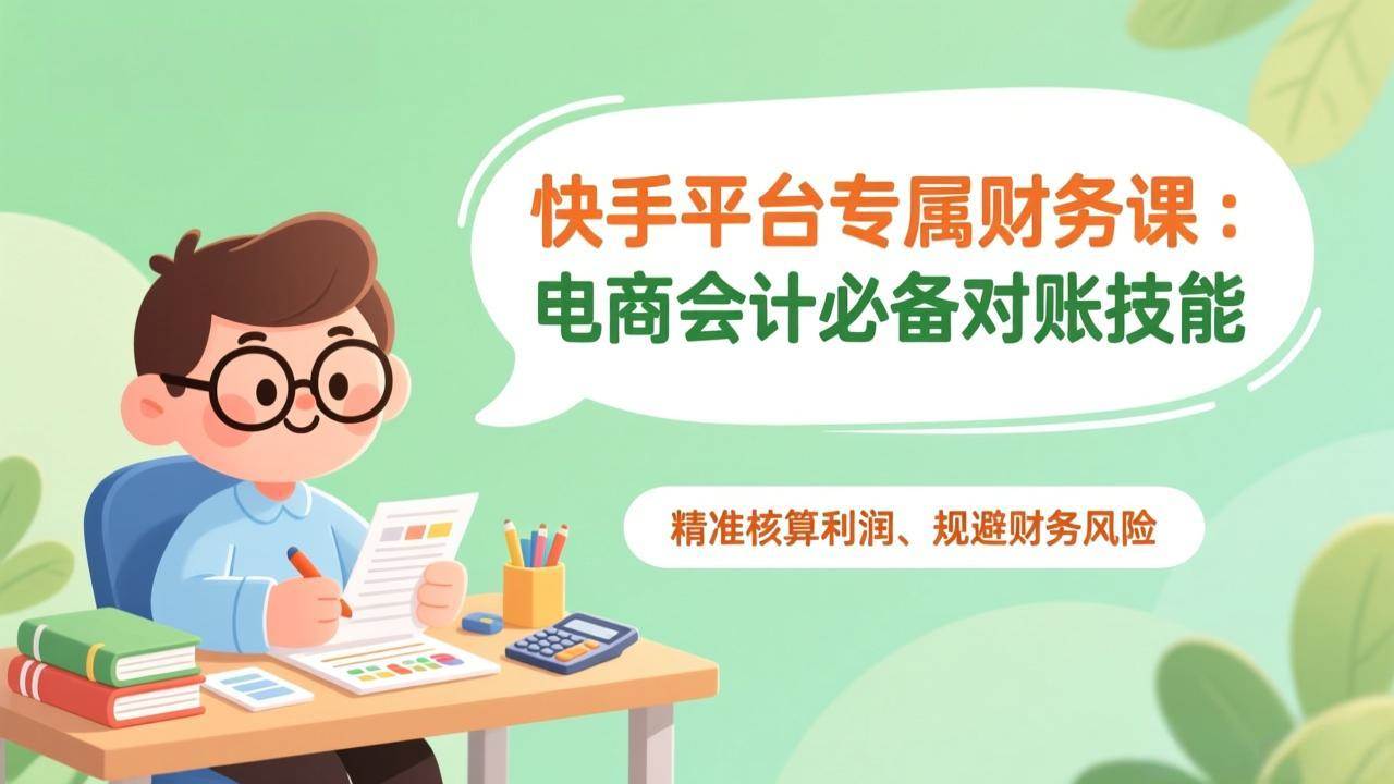 （17167期）快手平台专属财务课：电商会计必备对账技能，精准核算利润、规避财务风险-星玥资源网