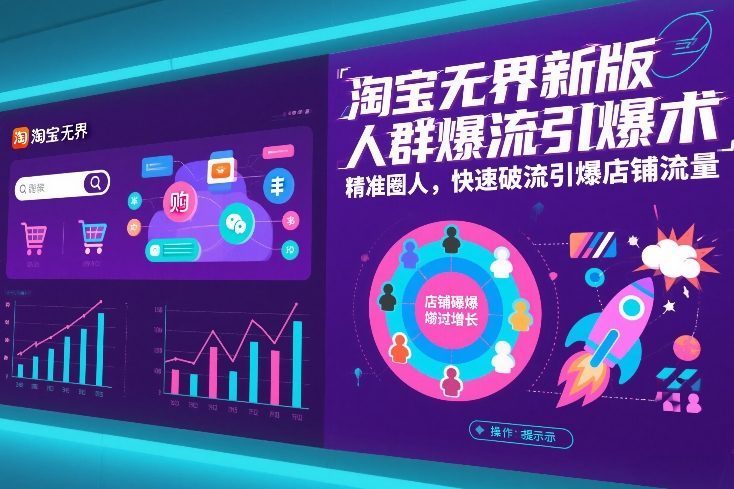 淘宝无界新版人群爆流引爆术，精准圈人，快速破流引爆店铺流量-星玥资源网