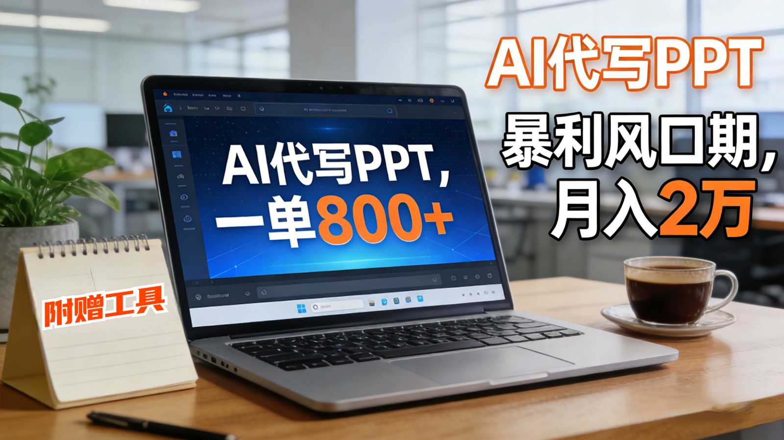 AI 代写做 PPT！一单狂赚 800+，风口期月入 2 万（工具 + 提示词直接送）-星玥资源网