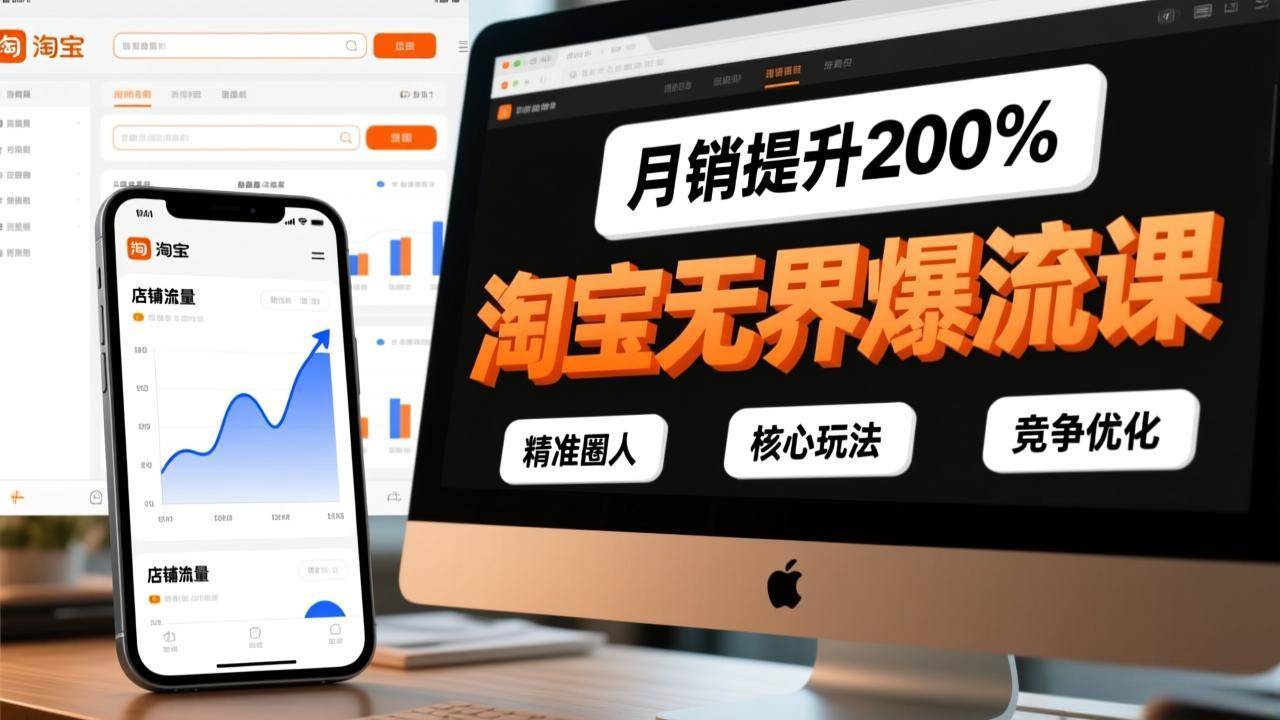 （17132期）淘宝无界爆流课，精准圈人、核心玩法、竞争优化，快速引爆店铺流量，月销提升200%-星玥资源网