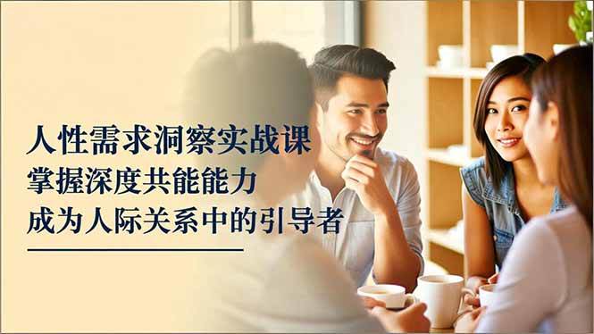 （16683期）人性需求洞察实战课，掌握深度共感能力，成为人际关系中的引导者-星玥资源网