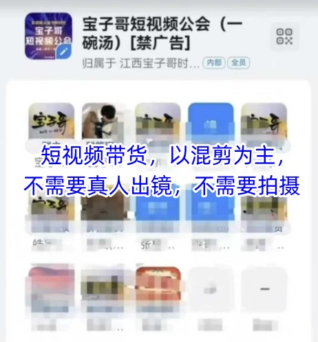 宝子哥头部团队短视频带货，以混剪为主，不需要真人出镜，不需要拍摄【更新11月】-星玥资源网