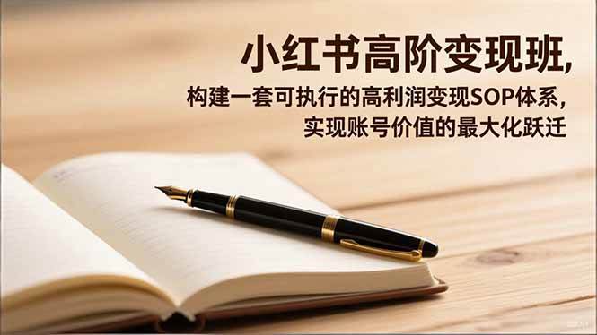 （16633期）小红书高阶变现班，构建一套可执行的高利润变现SOP体系，实现账号价值的最大化跃迁-星玥资源网