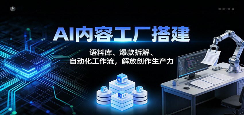AI内容工厂搭建：语料库、爆款拆解、自动化工作流，解放创作生产力-星玥资源网