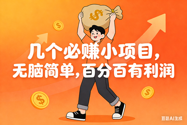 （16918期）几个必赚小项目，无脑简单，百分百有利润，副业首选，日入200+-星玥资源网