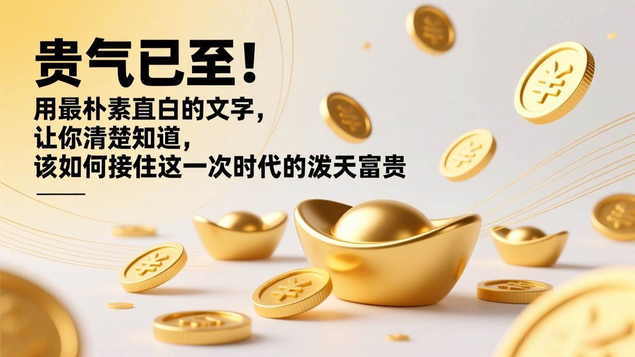 （17049期）付费文章：贵气已至！用最朴素直白的文字，让你清楚知道，该如何接住这一次时代的泼天富贵-星玥资源网