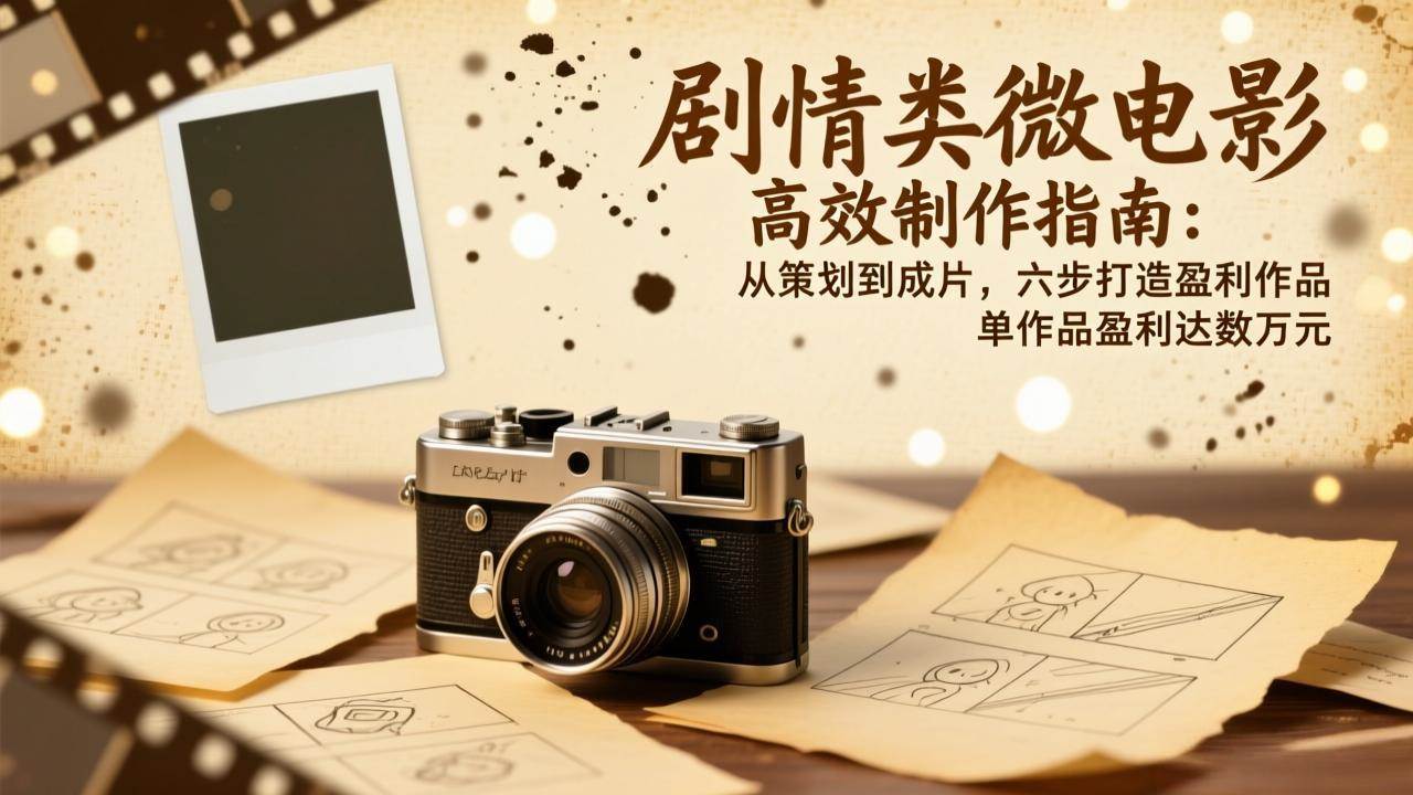 （17086期）剧情类微电影高效制作指南：从策划到成片，六步打造盈利作品，单作品盈利达数万元-星玥资源网