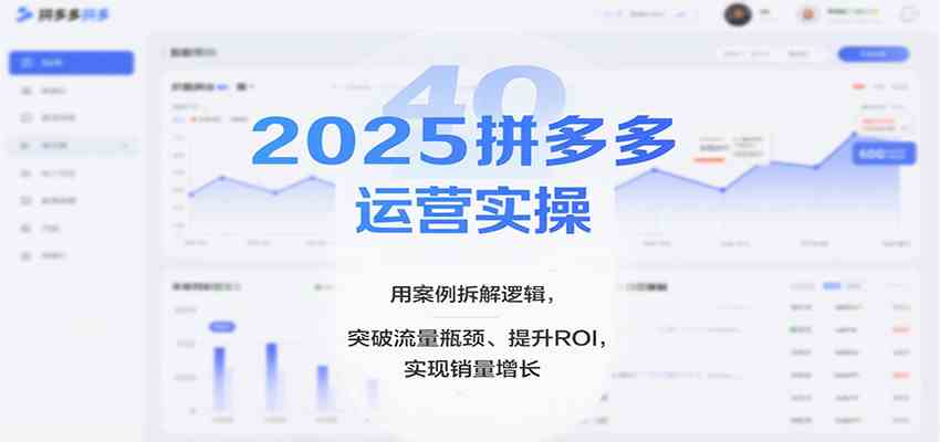 2025拼多多运营实操，用案例拆解逻辑，突破流量瓶颈、提升ROI，实现销量增长（更新）-星玥资源网