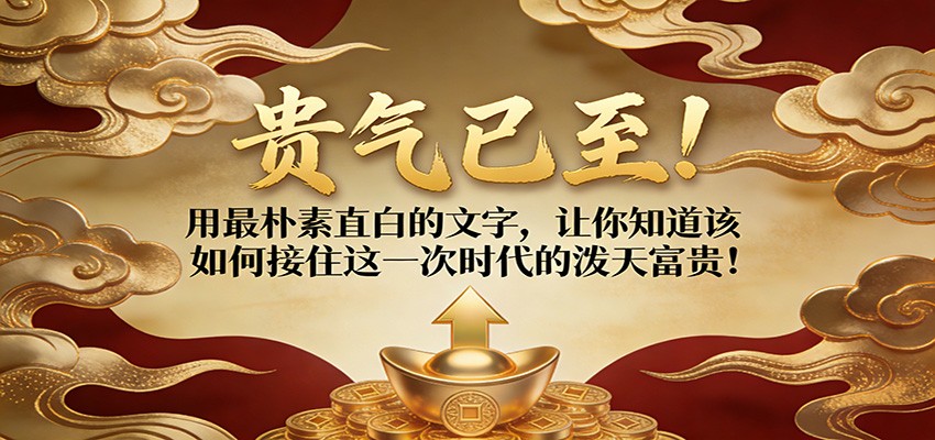 付费文章：贵气已至！用最朴素直白的文字，让你知道该如何接住这一次时代的泼天富贵！-星玥资源网