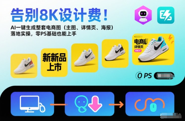 告别8K设计费！AI一键生成整套电商图（主图、详情页、海报）落地实操，零PS基础也能上手-星玥资源网