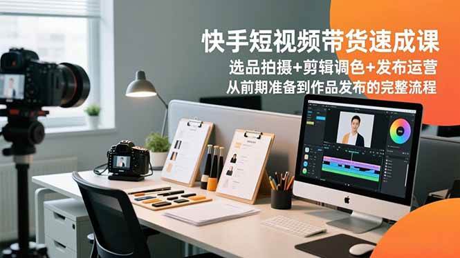 （16752期）快手短视频带货速成课，选品拍摄+剪辑调色+发布运营，从前期准备到作品发布的完整流程-星玥资源网
