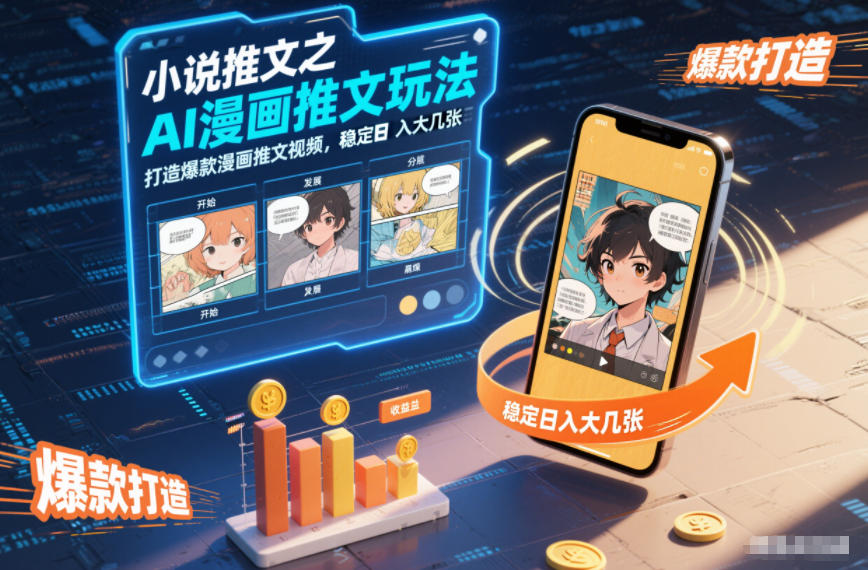 小说推文之AI漫画推文玩法，打造爆款漫画推文视频，稳定日入大几张-星玥资源网
