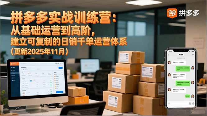 （16700期）拼多多实战训练营：从基础运营到高阶，建立可复制的日销千单运营体系（更新11月）-星玥资源网