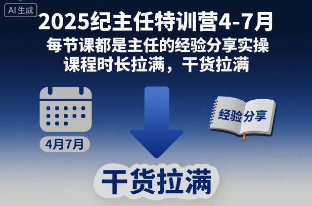 2025纪主任特训营4-7月，每节课都是主任的经验分享实操，课程时长拉满，干货拉满-星玥资源网