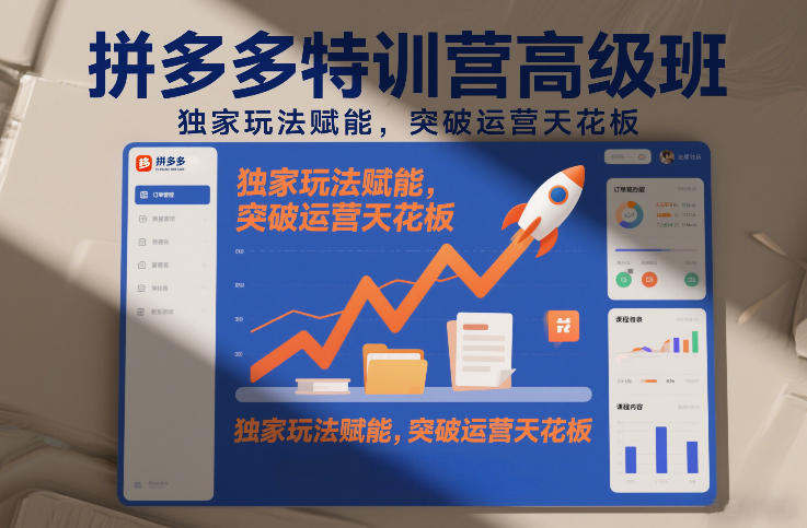 拼多多特训营高阶班，独家玩法赋能，突破运营天花板（更新26年1月）-星玥资源网