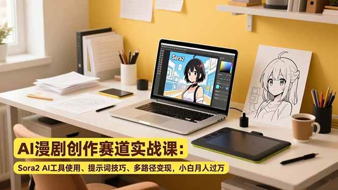 （16936期）AI漫剧创作赛道实战课：Sora2 AI工具使用、提示词技巧、多路径变现，小白月入过万-星玥资源网
