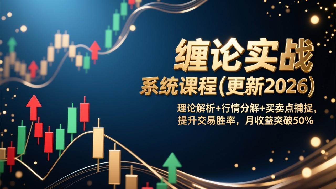 （17136期）缠论实战系统课程(更新2026)，理论解析+行情分解+买卖点捕捉，提升交易胜率，月收益突破50%-星玥资源网