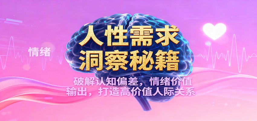 人性需求洞察秘籍，破解认知偏差，情绪价值输出，打造高价值人际关系-星玥资源网