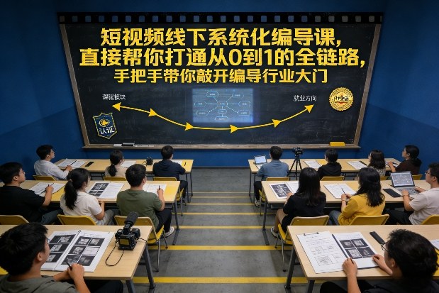 短视频线下系统化编导课，直接帮你打通从0到1的全链路，手把手带你敲开编导行业大门-星玥资源网