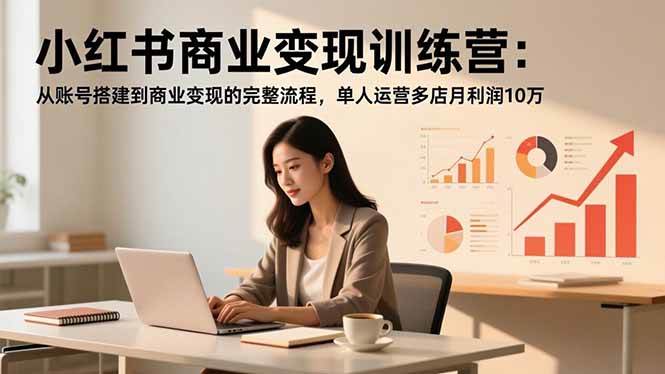 （16698期）小红书商业变现训练营：从账号搭建到商业变现的完整流程，单人运营多店月利润10万-星玥资源网