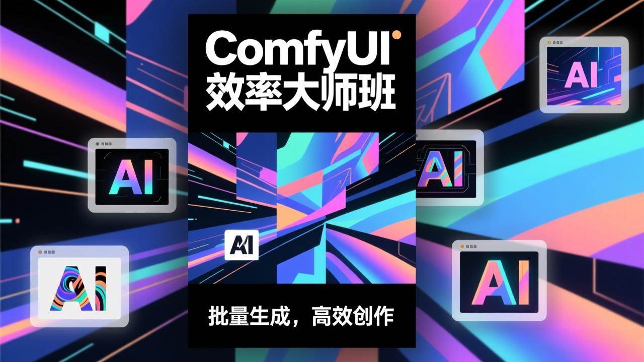 （17107期）ComfyUI效率大师班：工作流搭建，批量生成，将个人AI出图效率提升5-10倍，月接单收入1-3万-星玥资源网