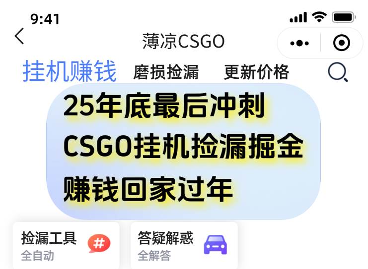 （16735期）12月年底抓紧最后一个月，用CSGO游戏挂机捡漏掘金赚钱掘金，一部手机轻松日入500+-星玥资源网