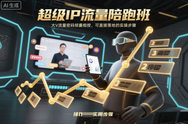 超级IP流量陪跑班，大V流量密码倾囊相授，可直接落地的实操步骤-星玥资源网
