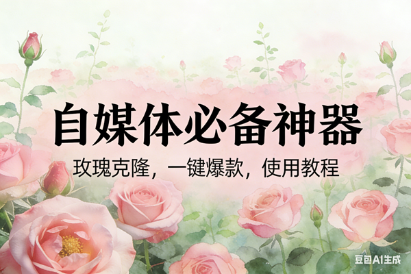 （17115期）玫瑰克隆神器，ai鲁大魔，自媒体必备工具，一键爆款神器，详细教程-星玥资源网