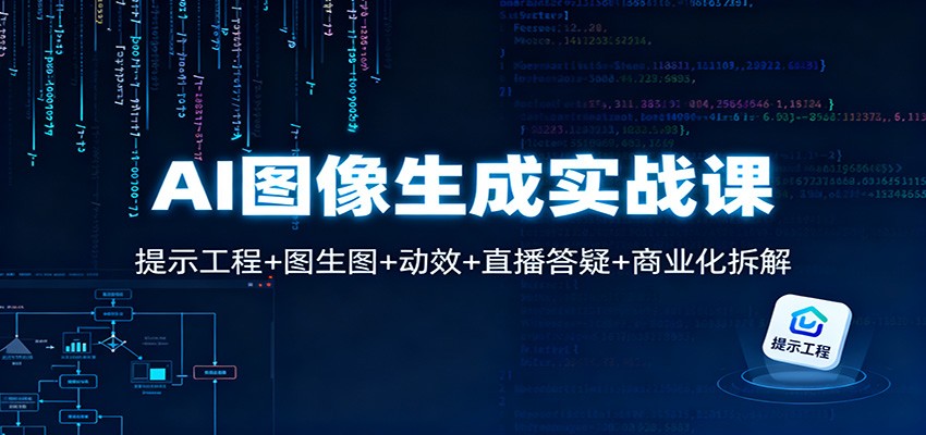AI图像生成实战课：提示工程+图生图+动效+直播答疑+商业化拆解-星玥资源网