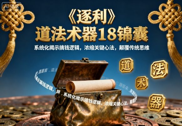 《逐利》道法术器18锦囊，系统化揭示搞钱逻辑，浓缩关键心法，颠覆传统思维（更新）-星玥资源网