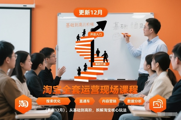 淘宝全套运营现场课程（更新12月），从基础到高阶，拆解淘宝核心玩法-星玥资源网