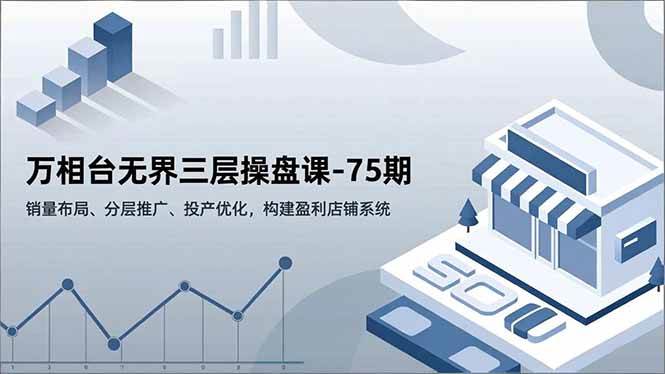 （16769期）万相台无界三层操盘课-75期，销量布局、分层推广、投产优化，构建盈利店铺系统-星玥资源网
