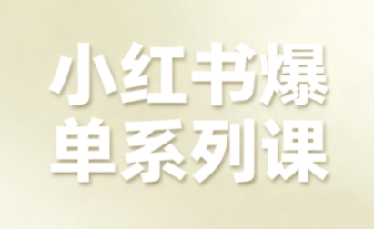 小红书爆单系列课，聚焦小红书电商全链路增长（更新）-星玥资源网