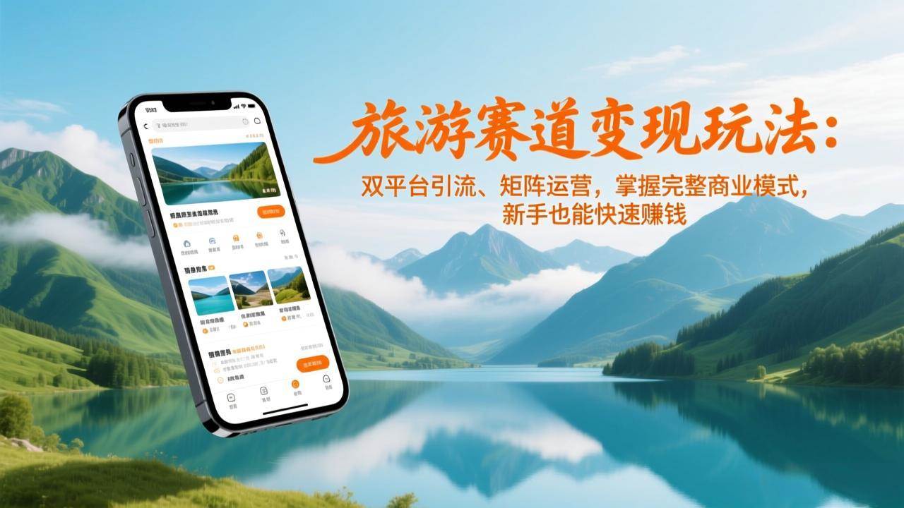 （17153期）旅游赛道变现玩法：双平台引流、矩阵运营，掌握完整商业模式，新手也能快速赚钱-星玥资源网