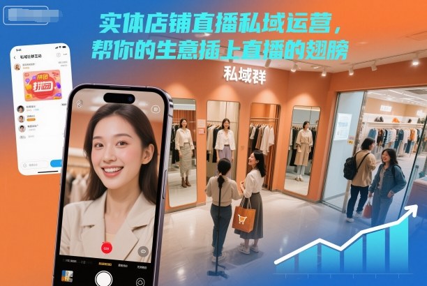 实体店铺直播私域运营，帮你的生意插上直播的翅膀-星玥资源网